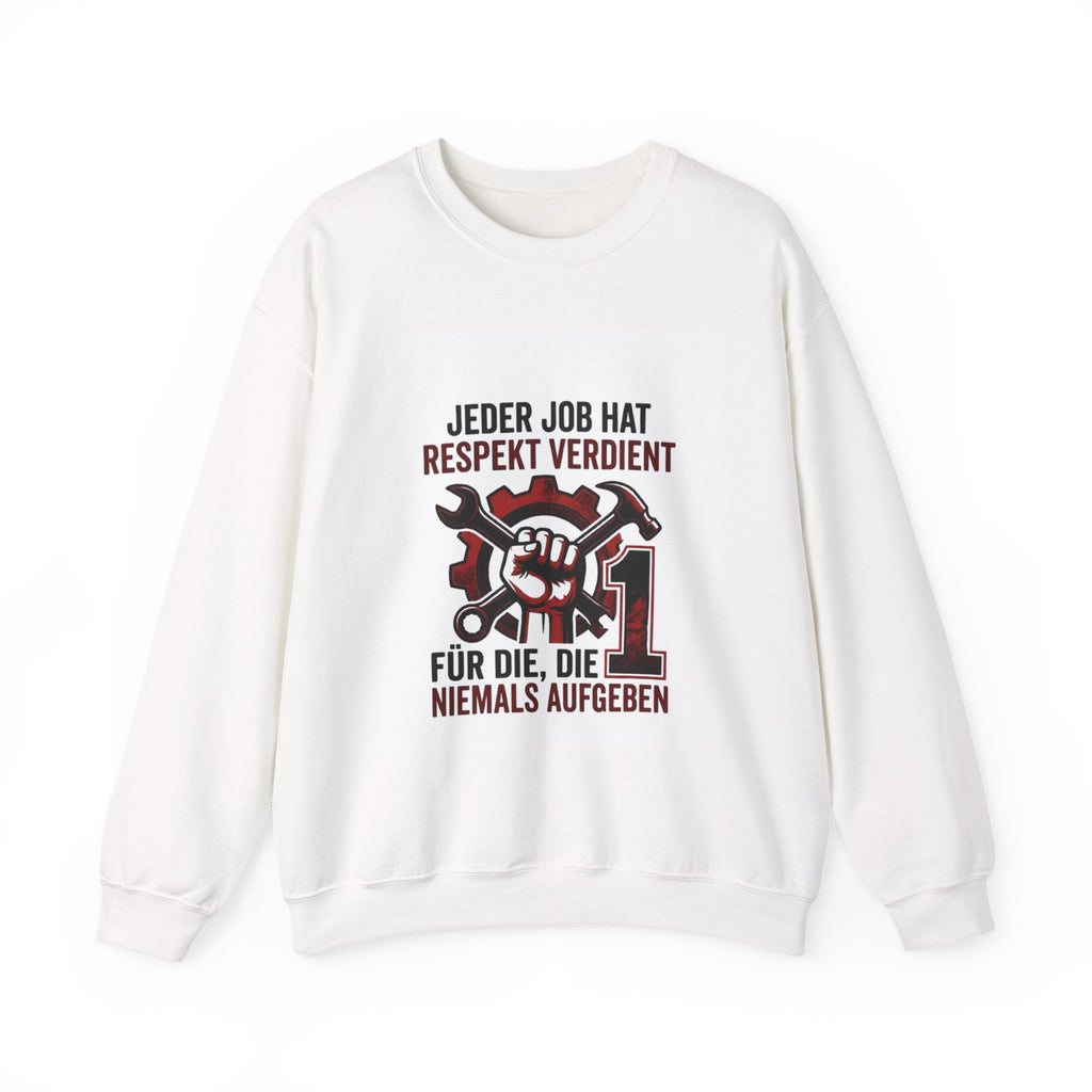 Crewneck Sweatshirt – "Jeder Job hat Respekt Verdient" Mechanics Tribute