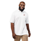 Embroidered 'Skull & Roses' Black Polo Shirt