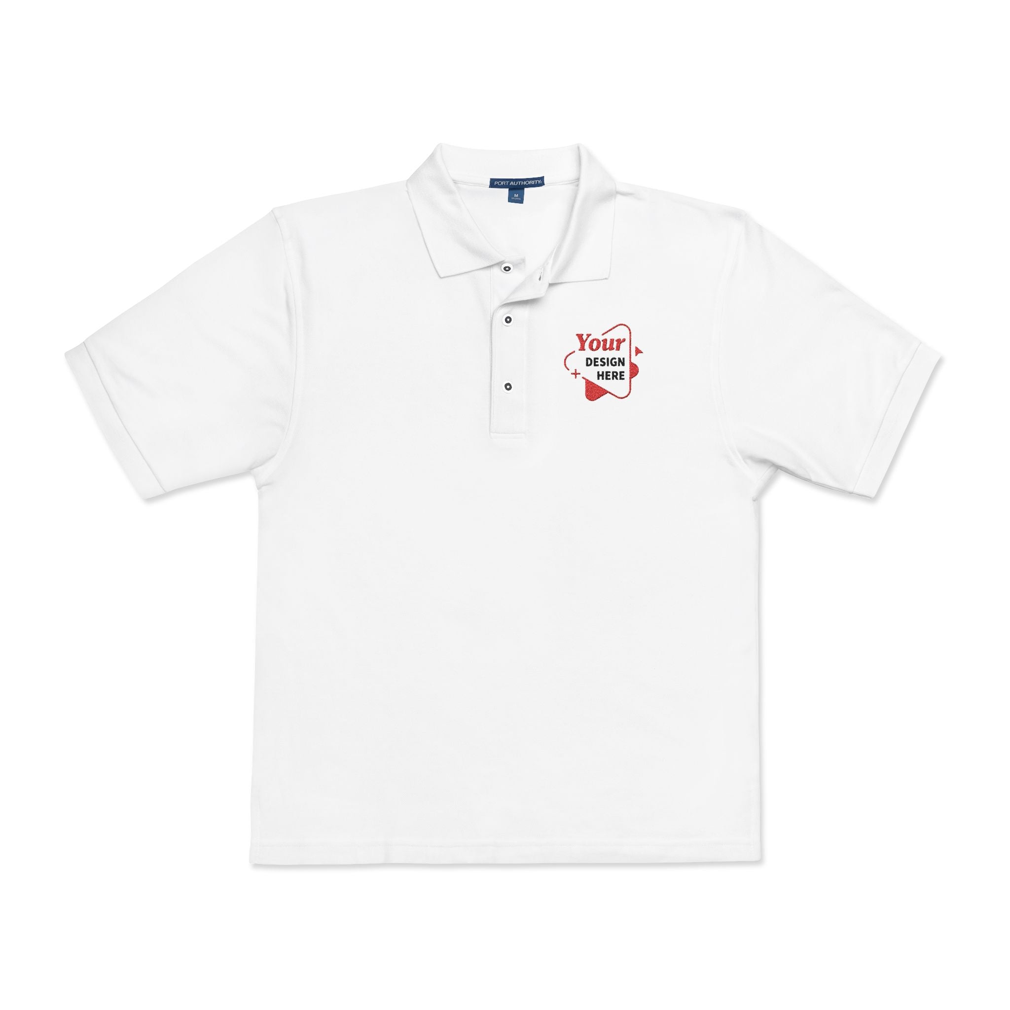 Besticktes Polohemd mit Blumenmotiv und Tasche — „Du schaffst das schon“
