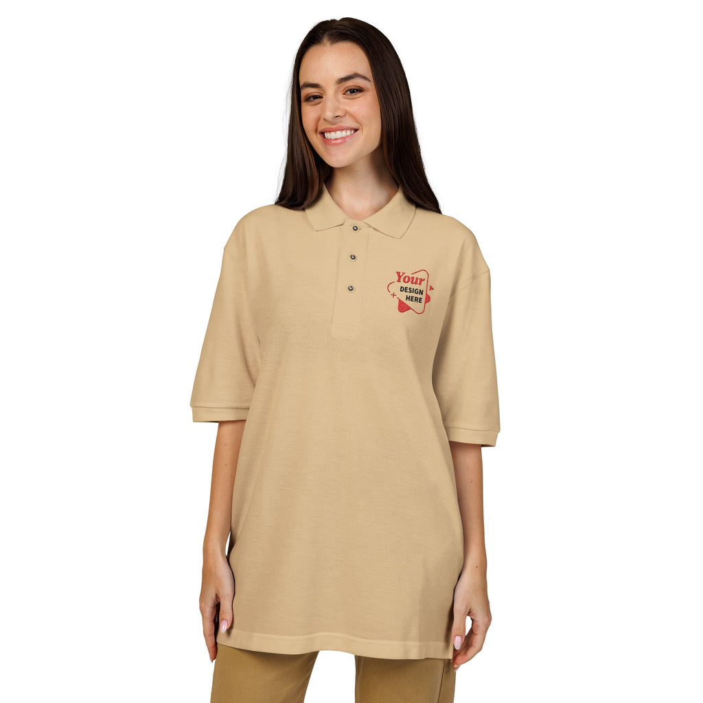 Embroidered Floral Pocket Polo — "You're Gonna Be Okay"