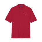 Embroidered 'Skull & Roses' Black Polo Shirt