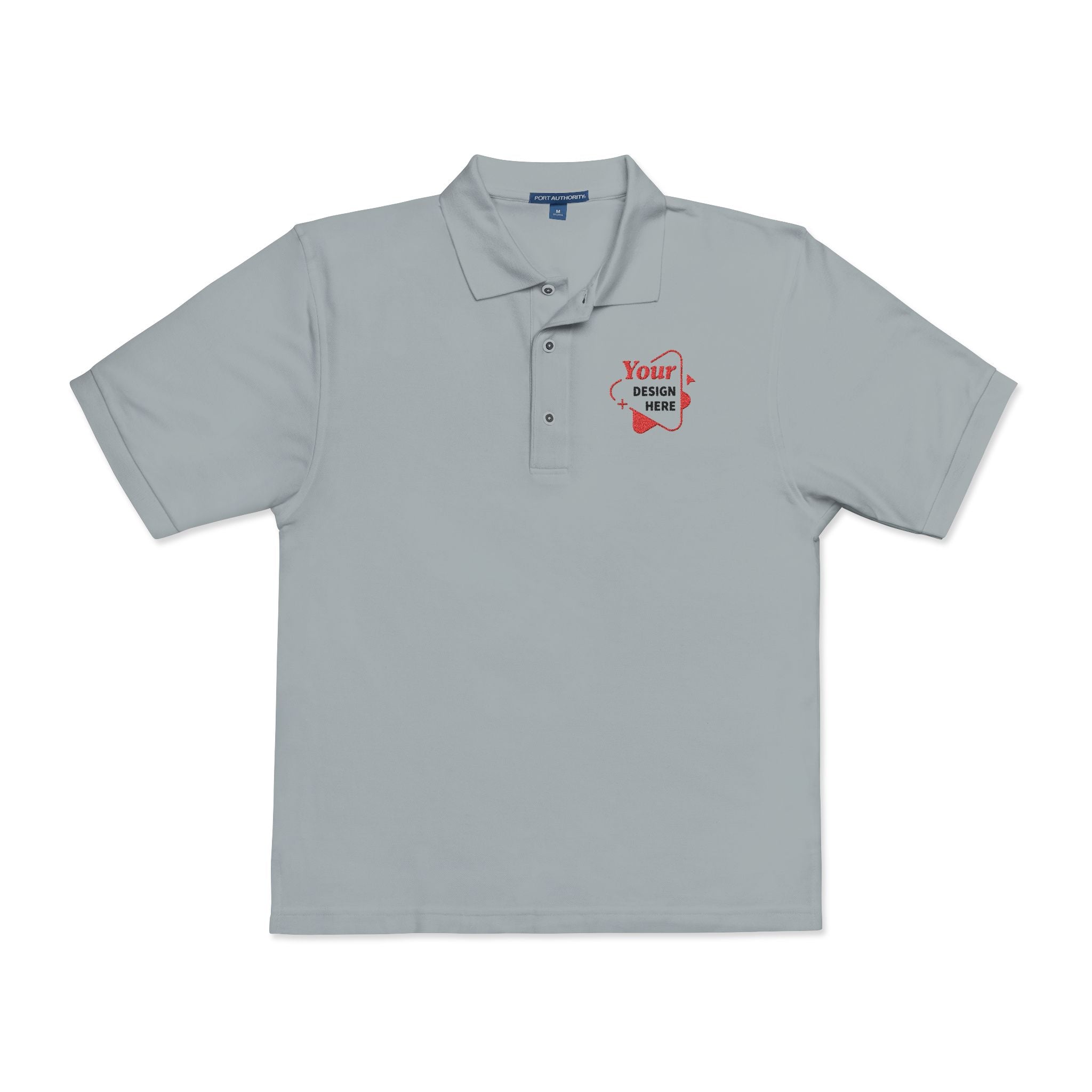 Besticktes Polohemd mit Blumenmotiv und Tasche — „Du schaffst das schon“