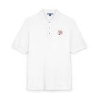 Embroidered 'Skull & Roses' Black Polo Shirt