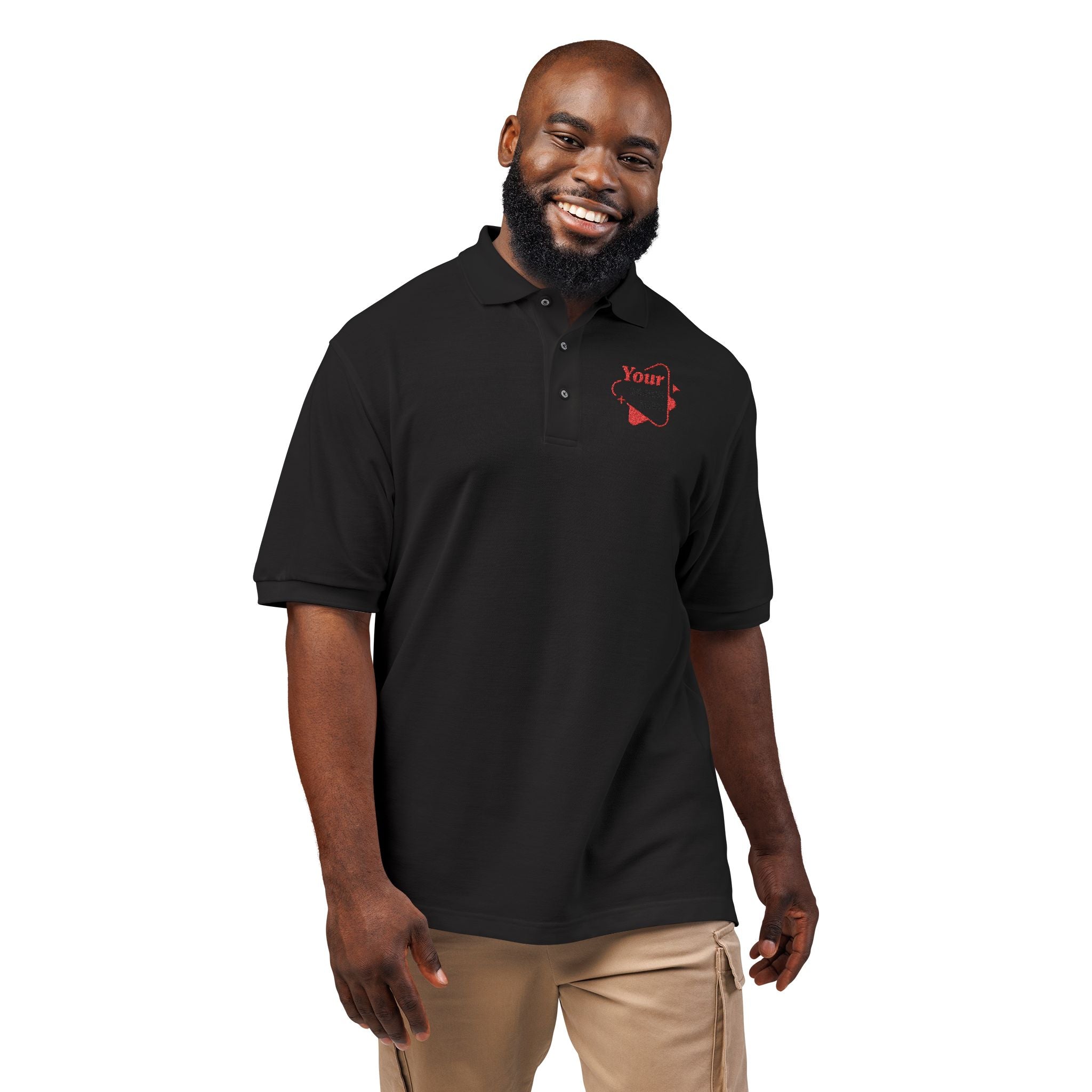 Embroidered Floral Pocket Polo — "You're Gonna Be Okay"