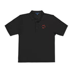 Embroidered 'Skull & Roses' Black Polo Shirt