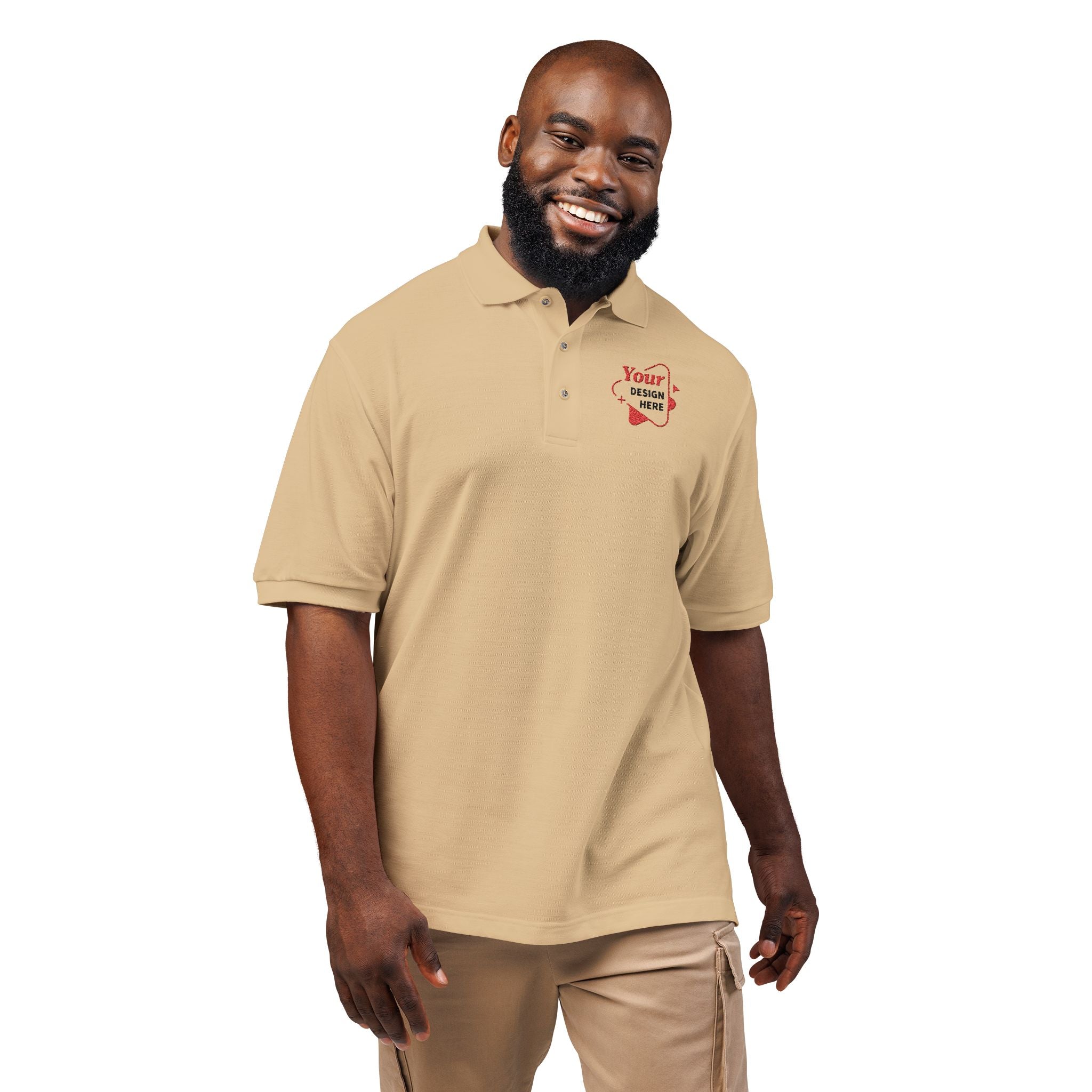 Embroidered Floral Pocket Polo — "You're Gonna Be Okay"
