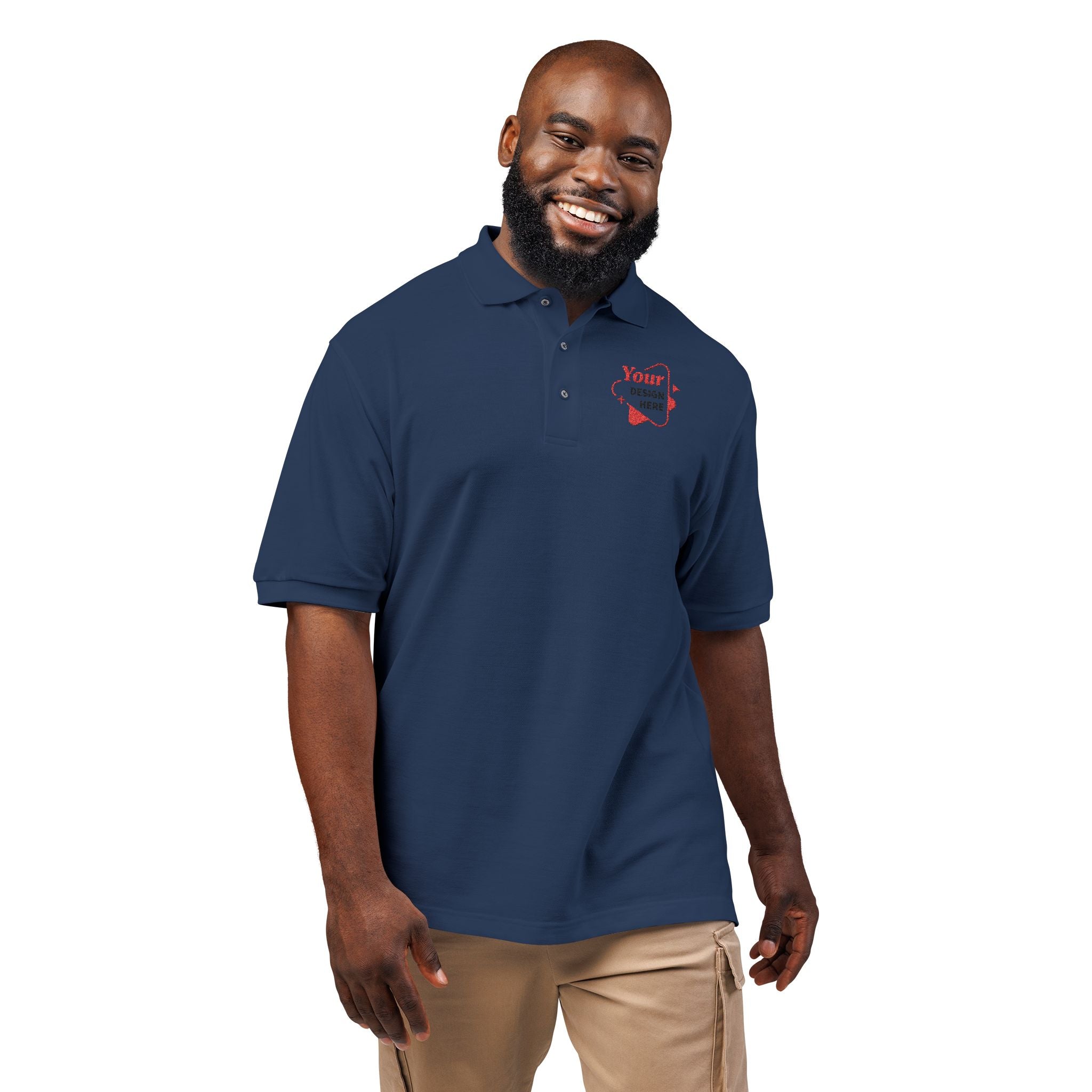 Embroidered Floral Pocket Polo — "You're Gonna Be Okay"