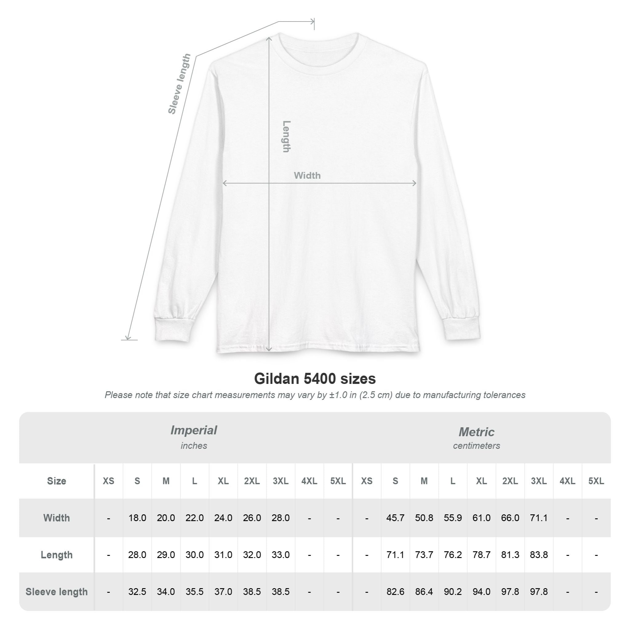 Long Sleeve T‑Shirt — Custom Design Print Long Sleeve Tee