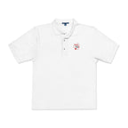 Embroidered 'Skull & Roses' Black Polo Shirt